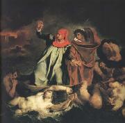 Eugene Delacroix Dante and Virgil in Hell (mk10) oil on canvas